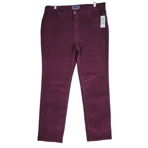 Club Room Corduroy Pants Men's Size 34 x 32 Maroon Red Plumb Stretch $59.50 NEW‎